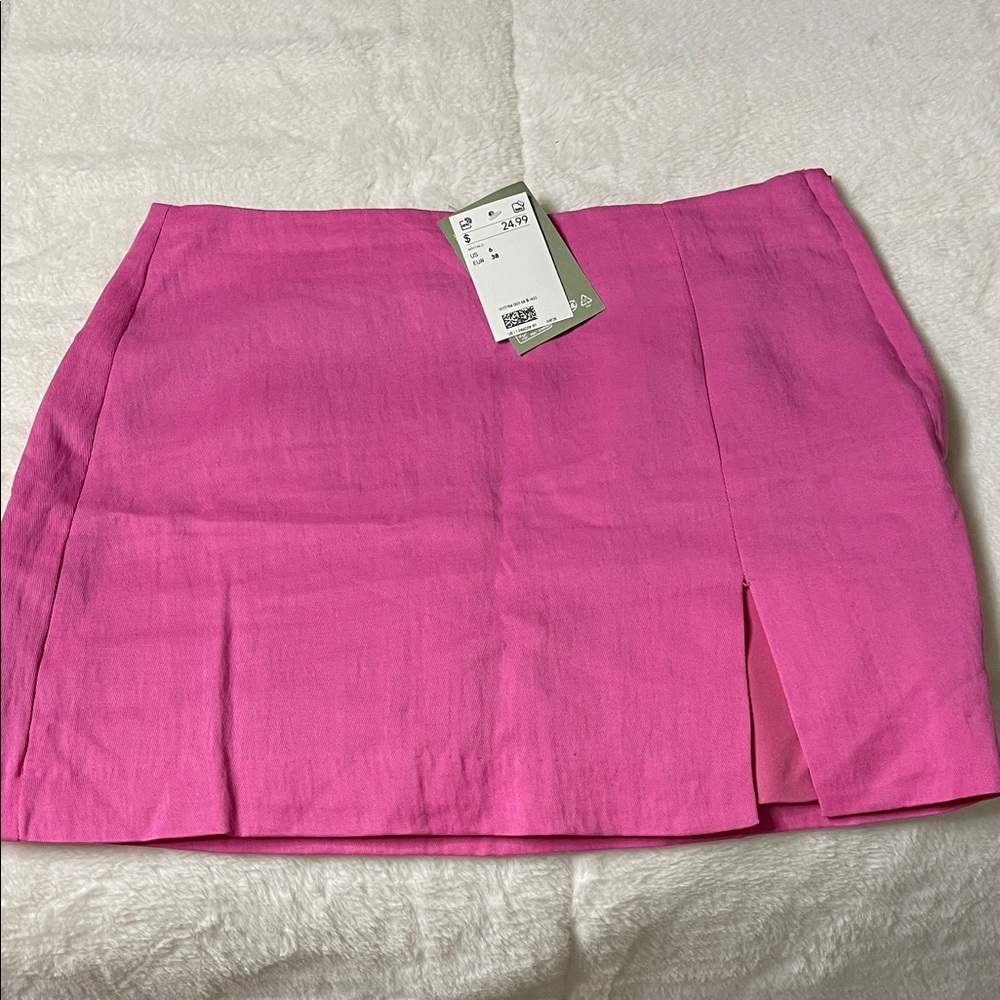 NWT H&M Pink Mini Skirt with Side Slit